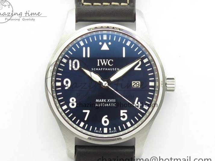 MIROTIME 0513 MARK XVIII Le Petit Prince IW327004 SS FKF 1:1 Best Edition Blue Dial On Brown Leather Strap Trendsetting 7117